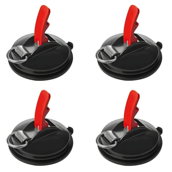 Tool Camping Lockable Suction Cup Carabiner Connecter Hook Set Of 4 (13CM)
