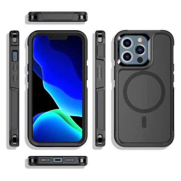 Magnetic Dual Layers Military Grade Shockproof Case for iPhone