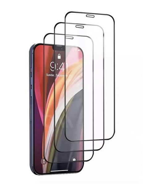 Tempered Glass (3 Pack) Cover Display Screen Protector for Iphone 13 Pro