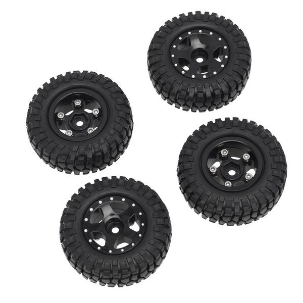 Metal Wheel Shell with Tire for Scx24 Jeep Gladiator Silver