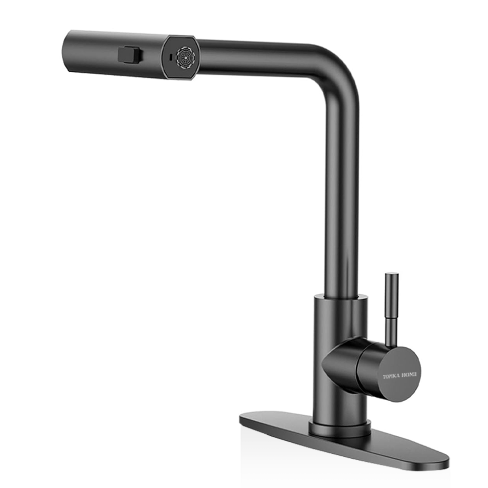 Topika - Kitchen Faucets,3 Mode Kitchen Sink Faucet with Pull-Down Sprayer