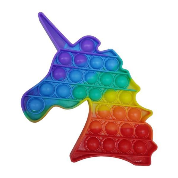 Rainbow Unicorn Push Pop Bubble Toy