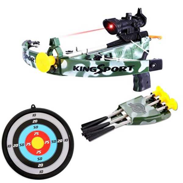 Military Action Crossbow Kids Toy Target Archery Crossbow - Scope &amp; Arrow