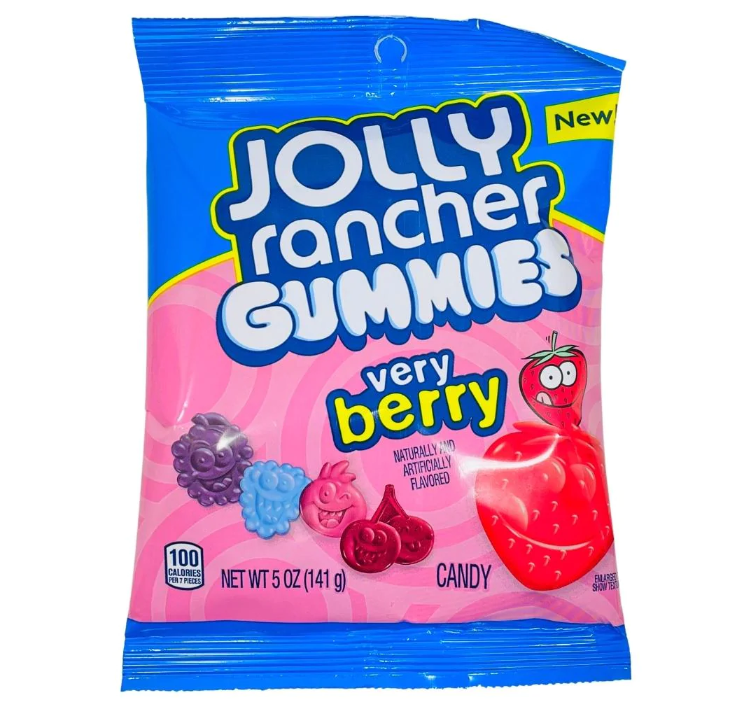 Jolly Rancher Very Berry Assorted Fruit Flavored Gummies Chewy Sweets