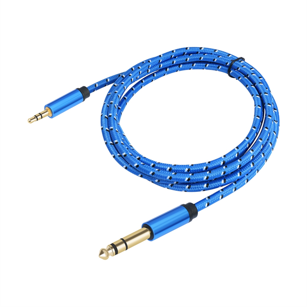 3.5mm to 6.35mm Adapter Aux Cable for Mixer Amplifier 100cm