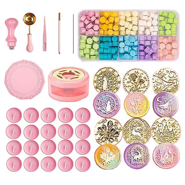 335 PCS Wax Seal Kit DIY Fire Wax for Handmade Crafts Grain Storage Box Set