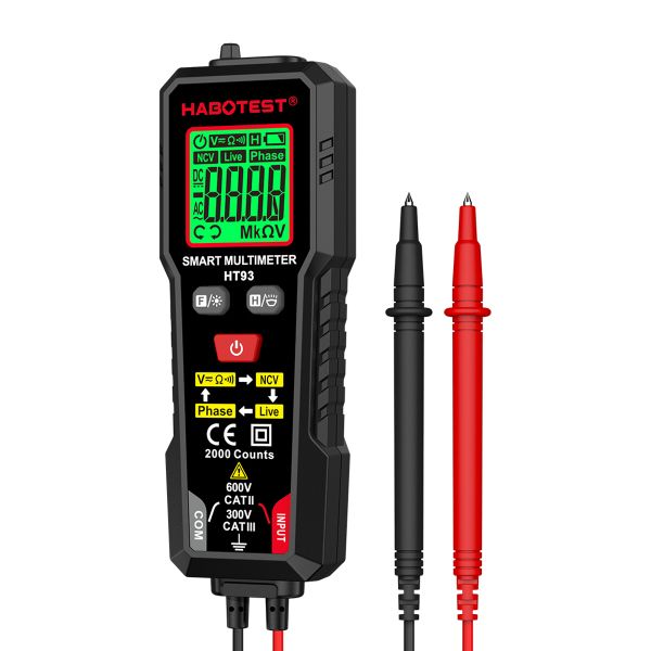 HABOTEST HT93 Smart Multimeter- Auto-Range,Phase Sequence &amp; Burn Protection