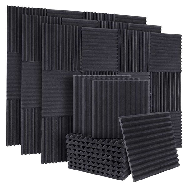 50Pcs Acoustic Soundproof Foam Sound Absorbing Panels Sound Insulation Pane