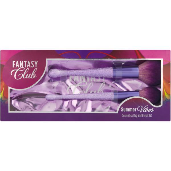 Fantasy Club Cosmetic Bag With 2 Brushes