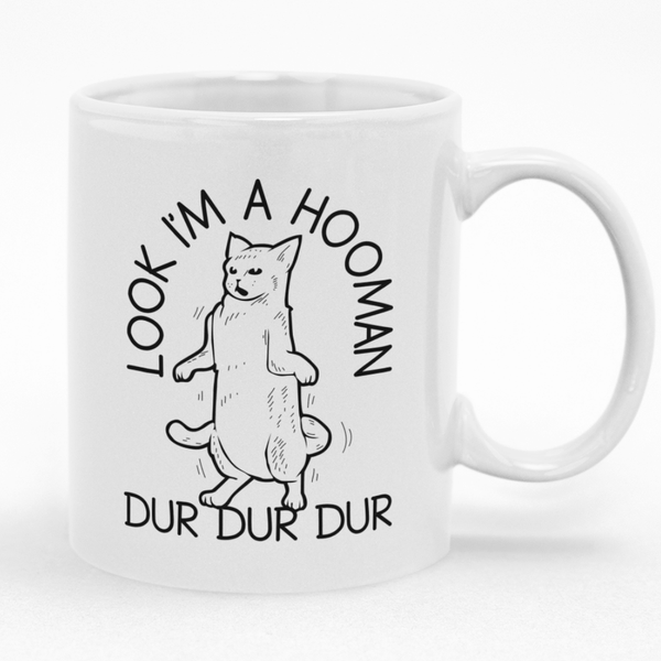 Look I'm A Hooman Mug - Gift Idea for a Cat Lovers Birthday or Christmas