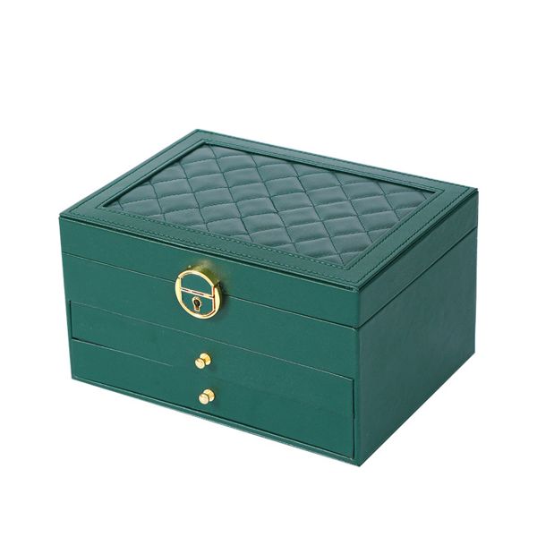 Jewelry Box for Women 3 Layers Large PU Leather Jewelry Organizer Storage