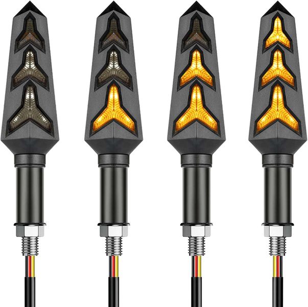 4 Pieces, 12V Y-Shape Flowing LED Turn Signals