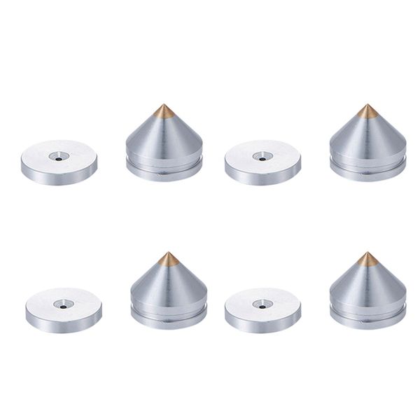 4Set Hifi Audio Foot Spikes Cone Floor Foot Nail(Silver)
