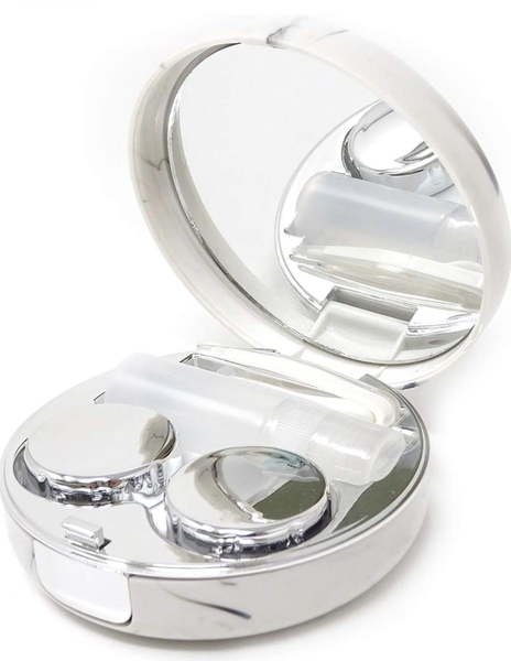 Marble Contact Lens Box, Circular Contact Lens Box