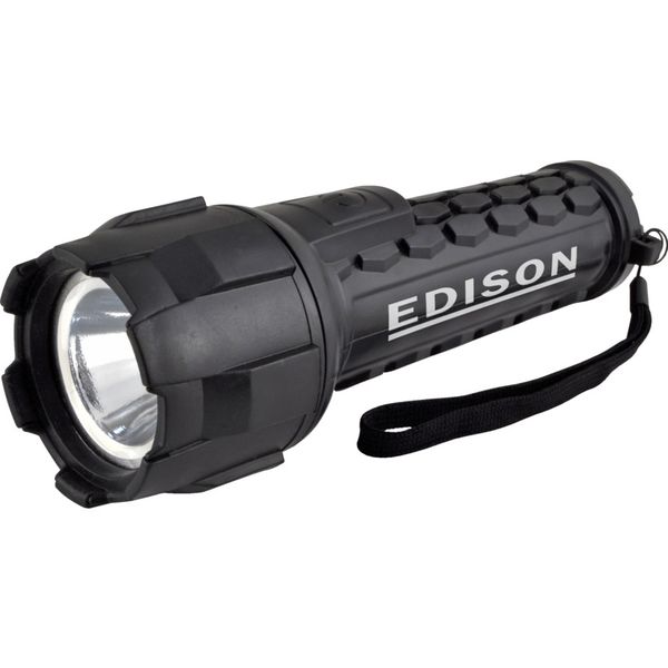 Rubber LED Waterproof Torch 3W CREE LED 2x D Batteries