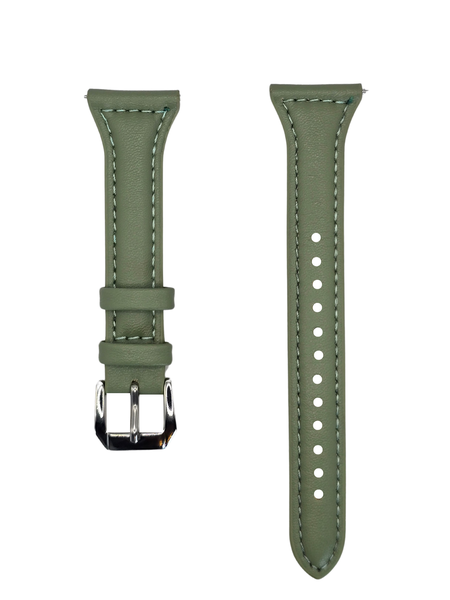 Feminine Faux Leather Strap Compatible with Huawei GT4 / GT5 46mm - Olive