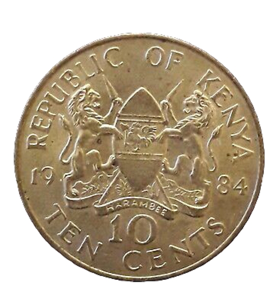 1984 Kenya 10 Cents Daniel Toroitich arap Moi President of Kenya