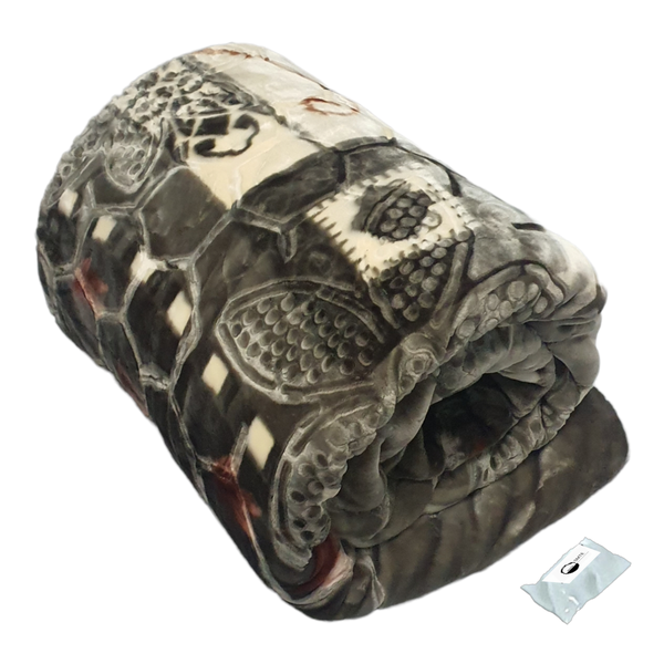 2-Ply Ruling Premium Heavy Winter Mink Blanket &amp; Tieback