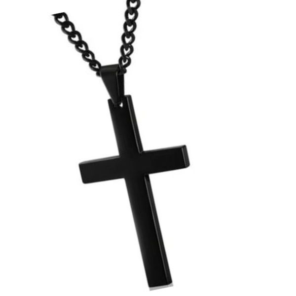 Plain Simple Pendant Cross Necklace Chain Jewelry