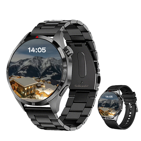 Golden Perfect Men's Sports Smartwatch - HD Touchscreen &amp; Fitness Tracker