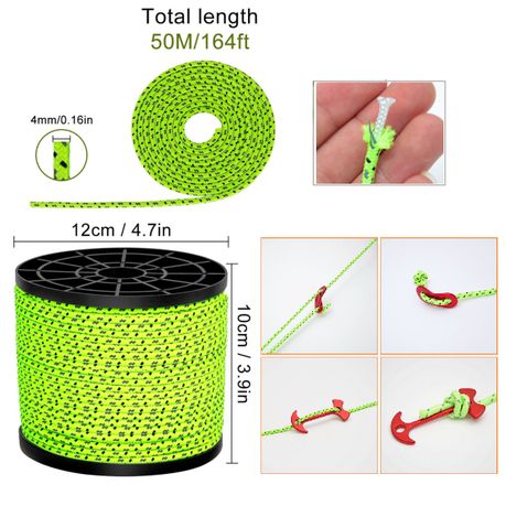 5mm Reflective Paracord Fluorescent Camping Braided Rope For Outdoor  Adventure, Tent Tarp Accessories, Clothesline, Home Use. 4m Long Thick  Nylon Braided Rope With Aluminum Adjustable Buckle, Strong Weave Binding  Rope, Windproof Ropes