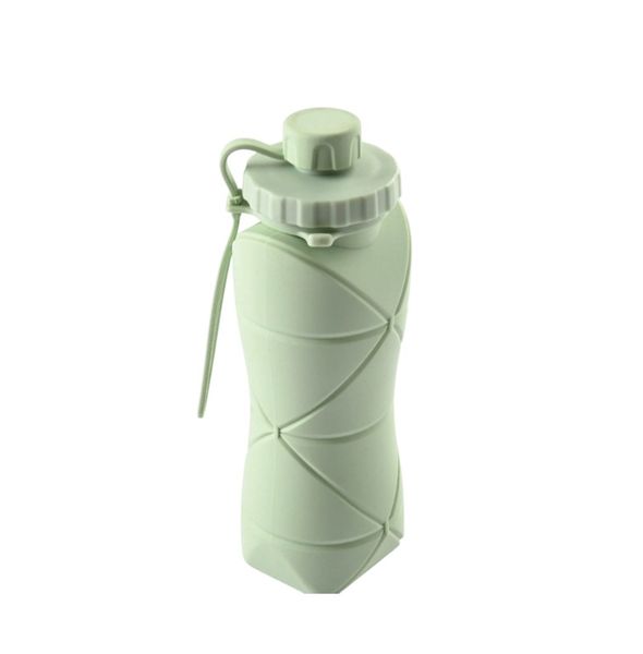 Collapsible Silicone Water Bottle 600ml Foldable Travel Bottle