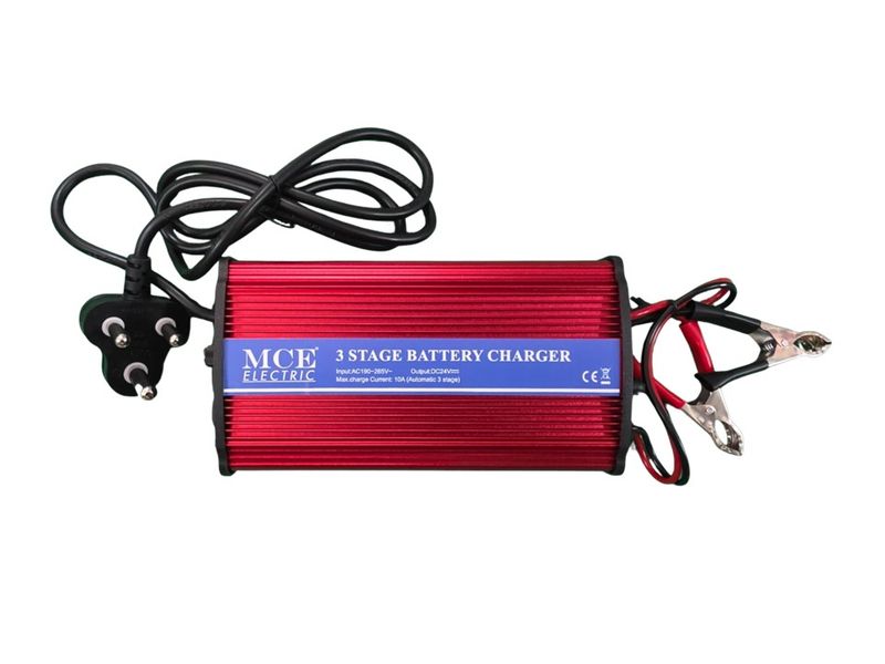 MCE Electric 20A Auto 3 Stage Battery Charger - 12VDC