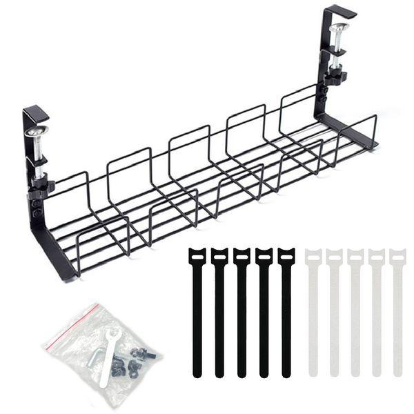 Punch-Free Wire Strip Storage Basket/cable Manager &amp; 10 Cable Ties