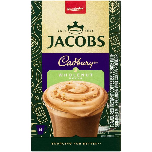 JACOBS Cadbury Wholenut Mocha - Instant Coffee - 8 pack (8x18.3g)