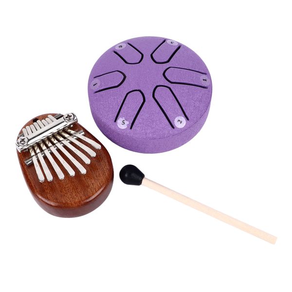 Purple Steel Tongue Drum Thumb Piano for Kids