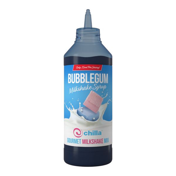 Chilla Bubblegum Milkshake Syrup - 1lt - Premium Milkshake &amp; Dessert Syrup