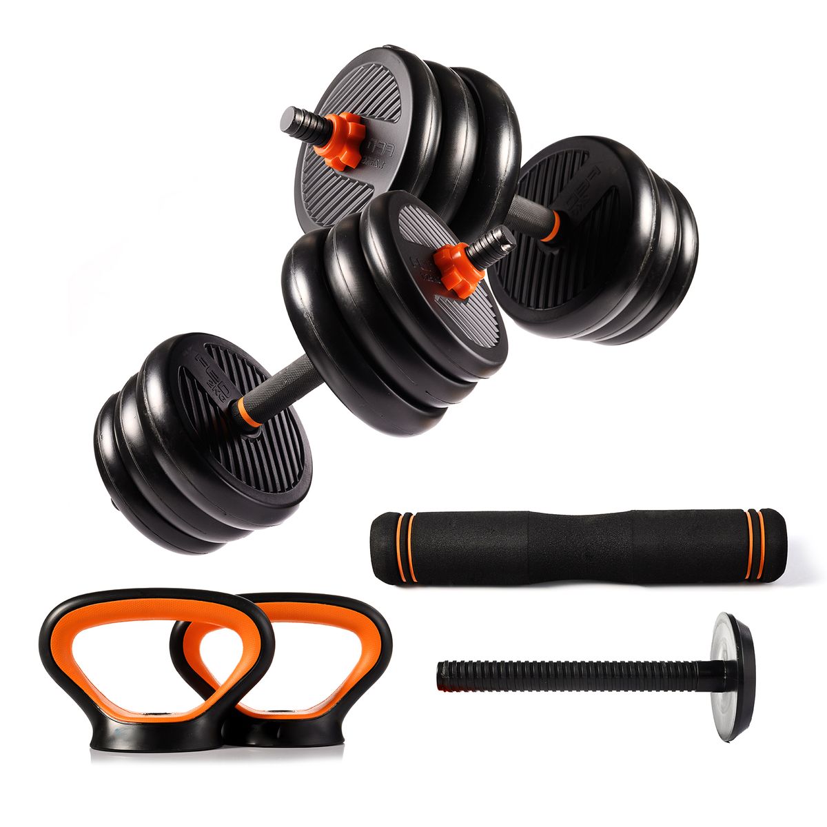 20kg Dumbbells Kettlebell and Barbell Combination Weights Set for Home