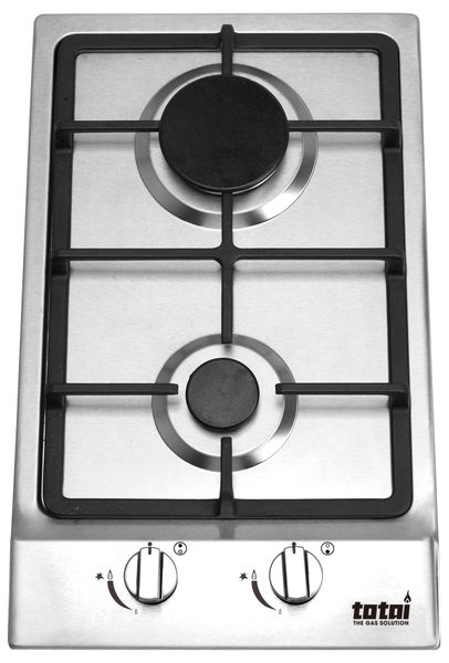 Totai 26/TOTG2305CB Stainless Steel Cast Iron Gas Hob 30cm