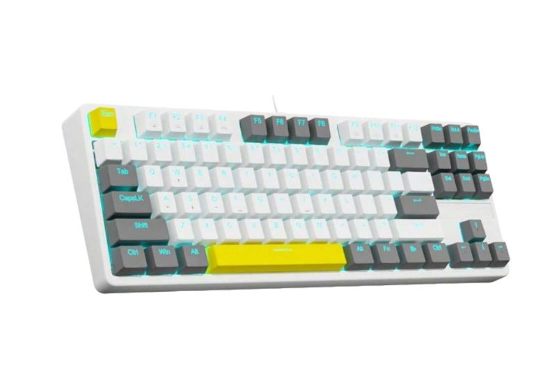 E-YOOSO - Z87 - Backlit Monochrome Keyboard With Dual Mode Keycaps - White