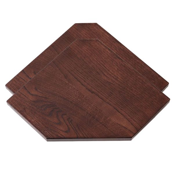 Decor Wall Mounted Floating Wooden Corner Shelves Set of 2 - 23cm