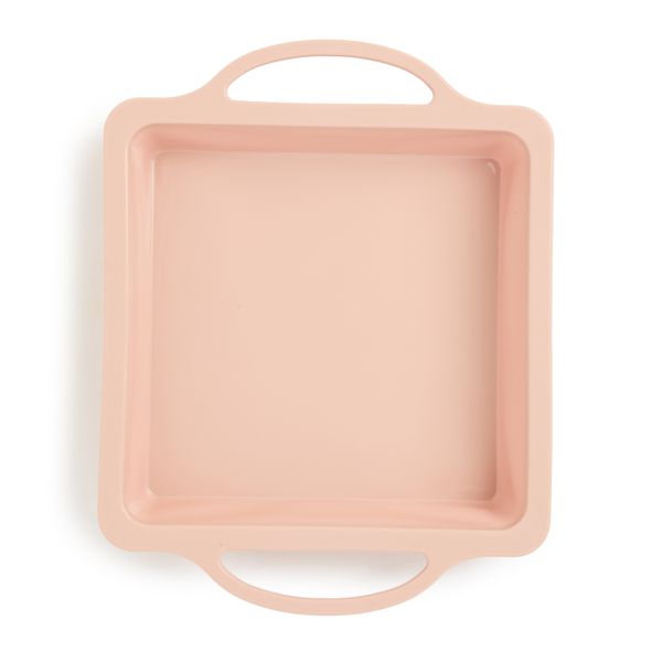 George &amp; Mason- Square Silicone Cake Mould - Peach