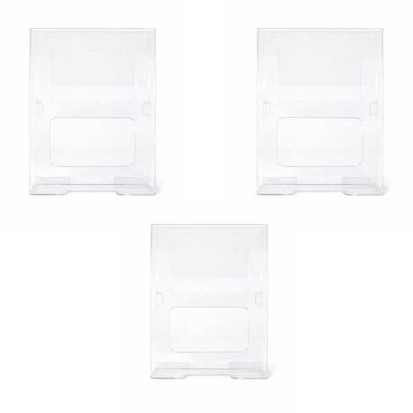 A5 Vertical Plastic L-Shaped Card Holder Display Stand (5 Pack)