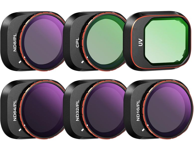 ND/PL Filter Set Compatible with DJI Mini 4 Pro, 6 Pack UV CPL ND8 16 32 64