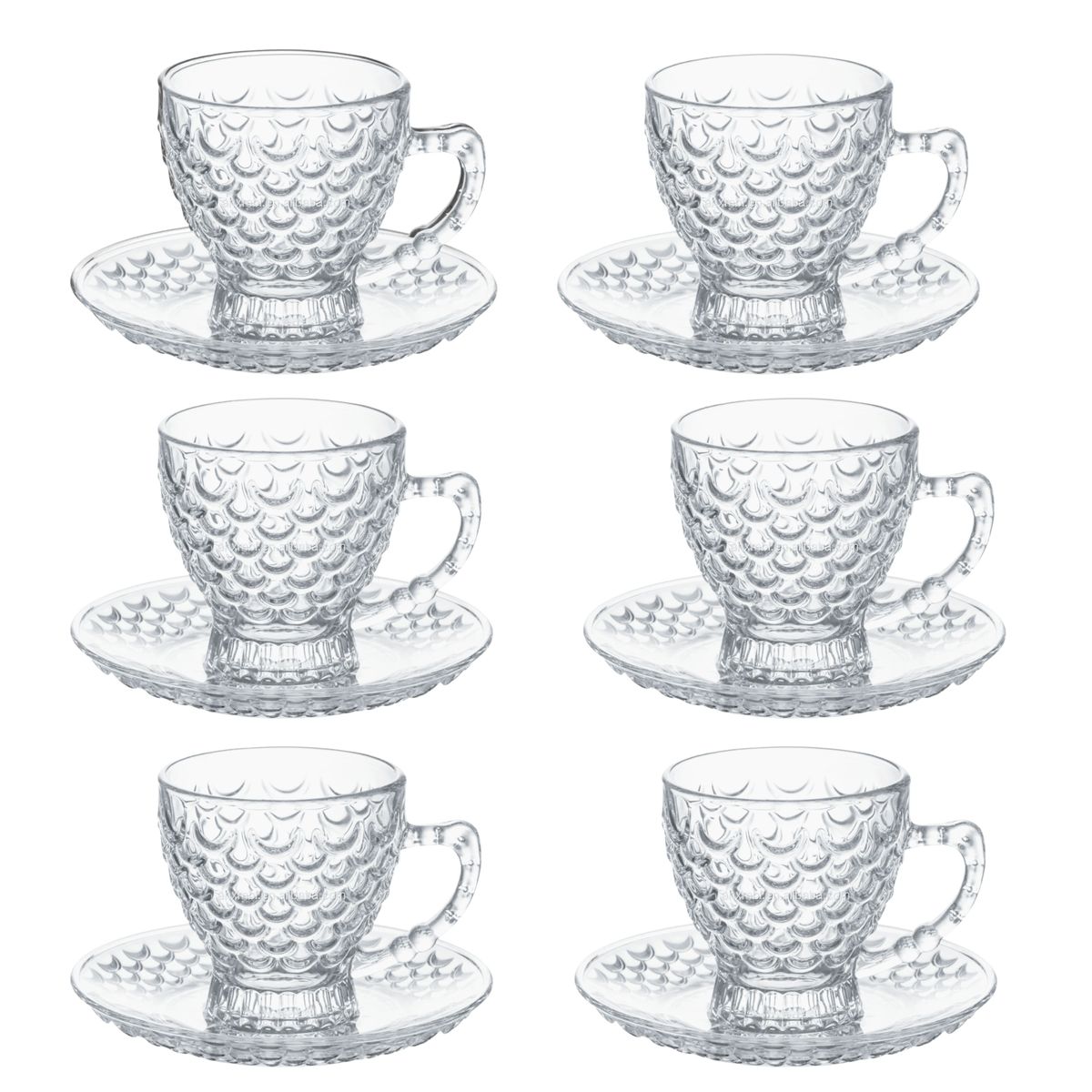 Glass Coffee and Tea Cup with Saucer 6 Piece Shop Today. Get it