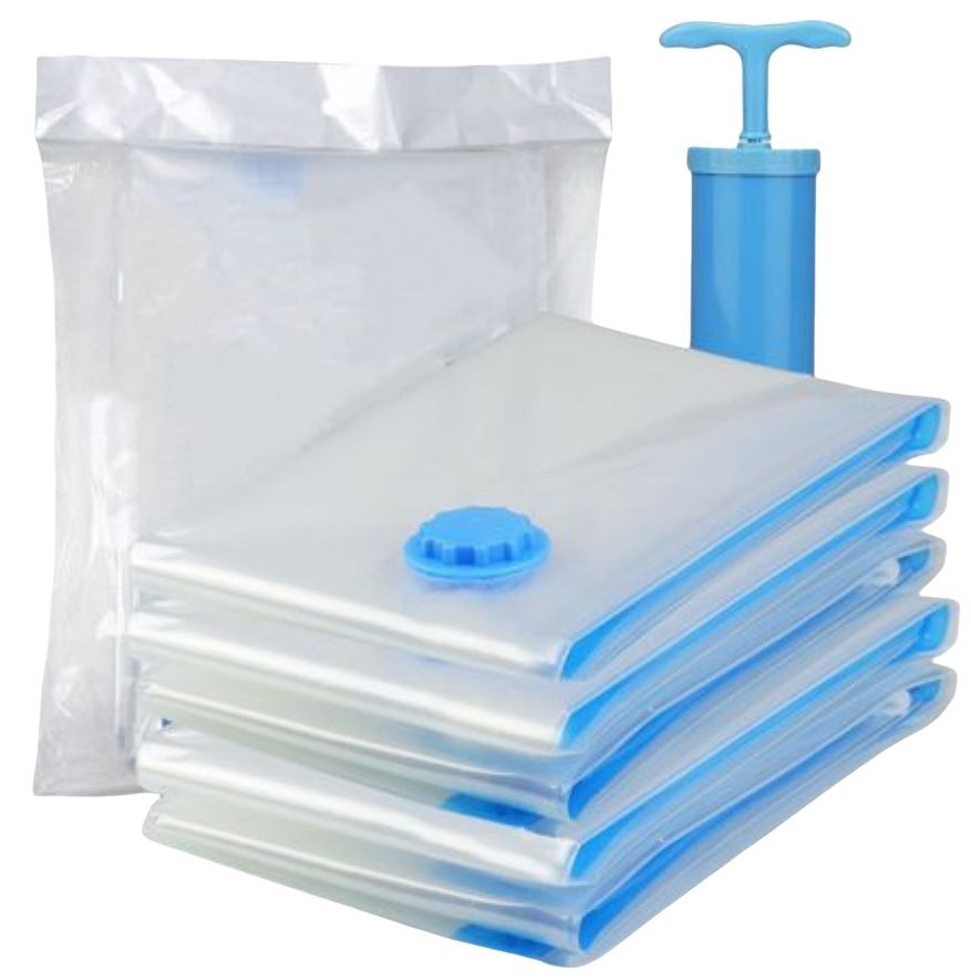 Vacuum Storage Bags Space Saver for Clothes Beddings - 7 Piece