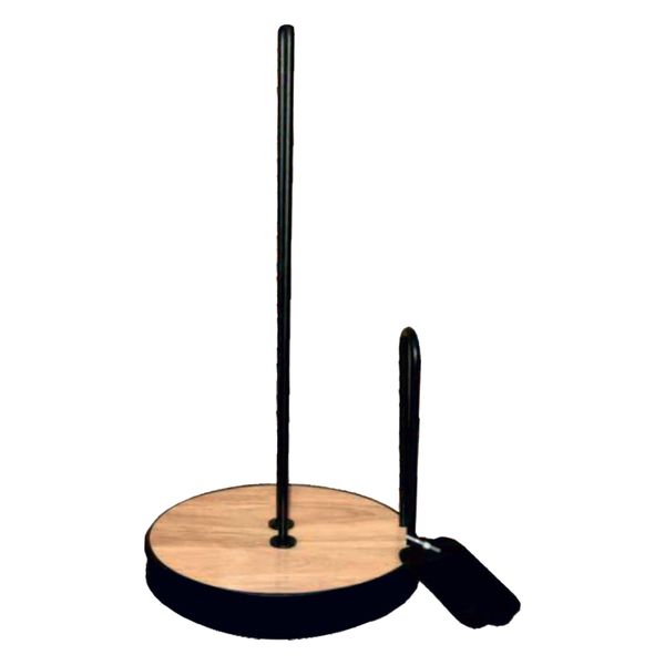 Regent Kitchen Roller Towel Holder Black Wire &amp; Wood, (155mm Diax320mm)