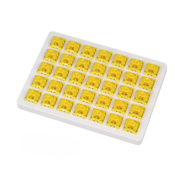 110-Piece Keychron Yellow Gateron Phantom Switch Set Precision Linear Feel