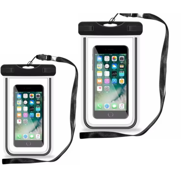 2-Pack Waterproof Phone Pouch Combo - Universal Fit for Smartphones