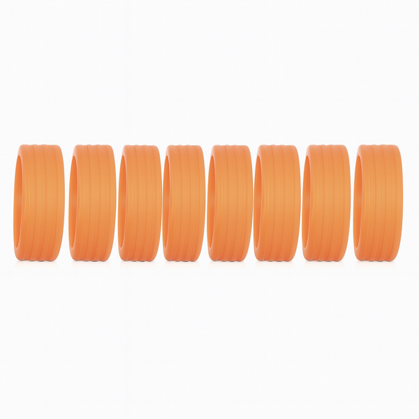 8 Piece Wear-Resistant Suitcase Wheel Cover - Orange