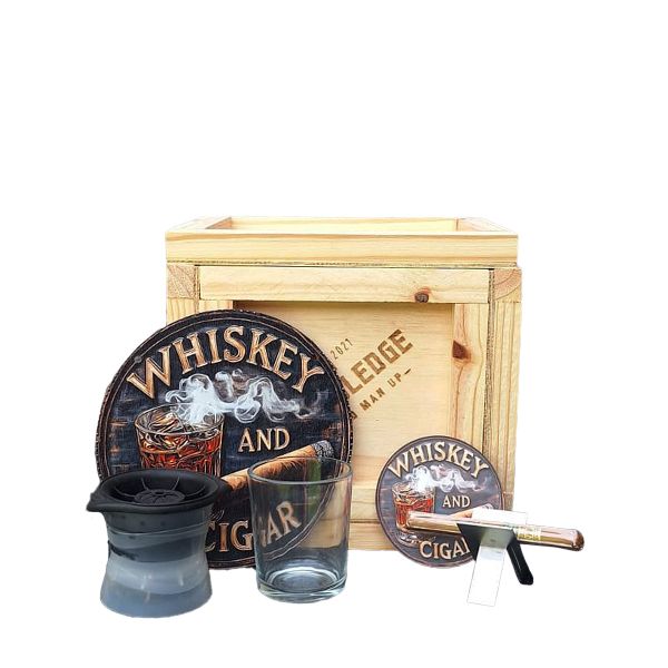 Mens Whiskey and Cigar Bar Gift Set