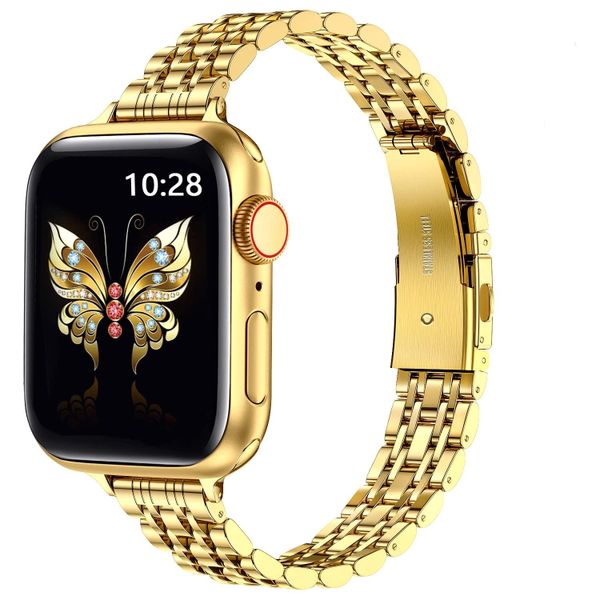 Ultra-thin Metal Bands Compatible With Apple Watch 38/40/41/42 mm Stainless