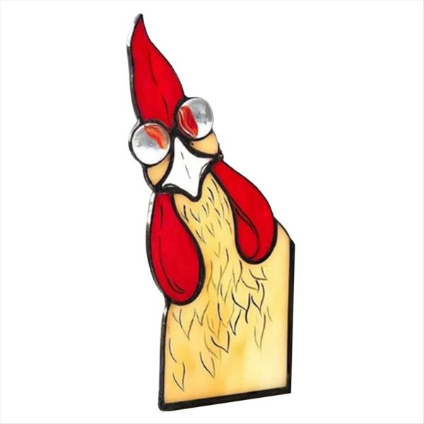Funny Window Corner Decor - Peeping Rooster Rooster Yard Decor B