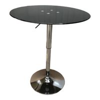 Round Glass Table - Silver Legs