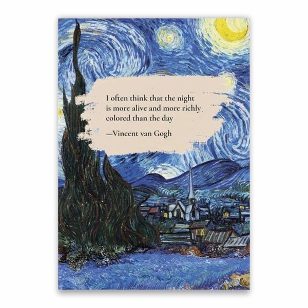 Vincent Van Gogh Painting And Quote Poster - A1
