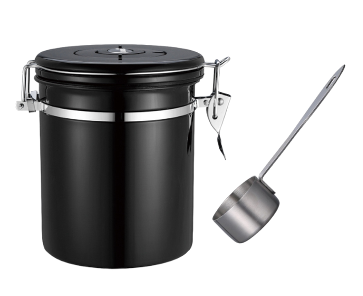 Stainless Steel Airtight Coffee Container with Date Tracking